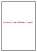 AQA A-level Physics 7408/2 Paper 2 June 2023 