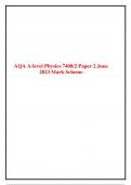AQA A-level Physics 7408/2 Paper 2 June 2023 Mark Scheme