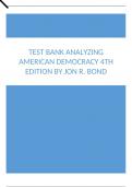 Test Bank Analyzing American Democracy 4th Edition by Jon R. Bond.docx