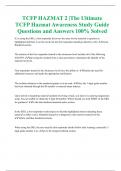 TCFP HAZMAT 2 &vert;The Ultimate  TCFP Hazmat Awareness Study Guide  Questions and Answers 100&percnt; Solved 