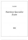 NASM NUTRITION MAKEOVER SPECIALIST EXAM WITH RATIONALES 2024