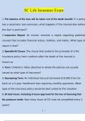 SC Life Insurance Exam 2024 Questions and Answers &lpar;Verified Answers&rpar;