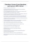 Timeshare License Exam Questions  and Answers 100&percnt; Solved 