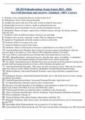 NR 283 Pathophysiology Exam (Latest 2023 - 2024) New Full Questions and Answers ( Included ) 100% Correct