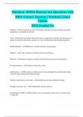 Nutrition- HOSA Practice test Questions with 100&percnt; Correct Answers &vert; Verified &vert; Latest Update 2024 Graded A&plus;
