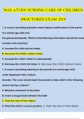 NGN ATI RN NURSING CARE OF CHILDREN PROCTORED EXAM 2019 with (Verified Answers)