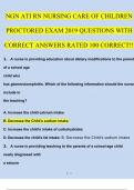 NGN ATI RN NURSING CARE OF CHILDREN PROCTORED EXAM 2019 QUESTIONS WITH CORRECT ANSWERS RATED 100 CORRECT!!
