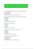 Final Exam Practice for Anatomy and Physiology II questions and answers 