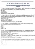 NR 293 Pharmacology Exam (Latest 2023 - 2024) New Full Questions and Answers ( Included ) 100%  Correct