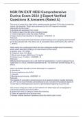 NGN RN EXIT HESI Comprehensive Evolve Exam 2024 &vert;&vert; Expert Verified Questions & Answers &lpar;Rated A&rpar;