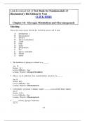 Test Bank for Fundamentals of Biochemistry, Voet 4th Edition/Test Bank for Fundamentals ofBiochemistry 4th Edition