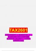 TAX2601 ASSIGNMENT 01 SEMESTER 1 & 2&period; QUESTONS AND ANSWERS ALREADY GRADED A&period; LATEST UPDATE 2024