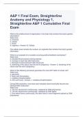 A&P 1 Final Exam, Straighterline Anatomy and Physiology 1, Straighterline A&P 1 Cumulative Final