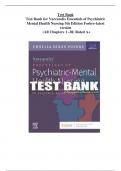 Test Bank for Varcarolis Essentials of Psychiatric Mental Health Nursing 5th Edition Fosbre-latest version (All Chapters 1 -28) Rated A+