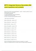 MTTC Integrated Science Secondary &lpar;94&rpar; exam questions and answers 