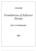 CDA1202 FOUNDATIONS OF SOFTWARE DESIGN Q & A WITH RATIONALES 2024&period;