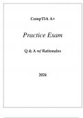 CompTIA A&plus; PRACTICE EXAM V1 Q & A WITH RATIONALES 2024