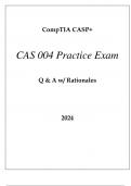 CompTIA CASP&plus; CAS 004 PRACTICE EXAM Q & A WITH RATIONALES 2024
