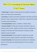 C213 Accounting for Decision Makers (VAC2 Terms) -QUESTIONS & ANSWERS (VERIFIED 100 % )LATEST VERSION 2024