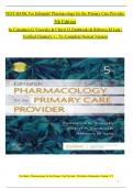 TEST BANK For Edmunds' Pharmacology for the Primary Care Provider, 5th Edition by Constance G Visovsky | Verified Chapters 1 - 73 | Complete Newest Version