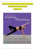 TEST BANK For Fundamentals of Anatomy and Physiology, 11th Edition by Frederic H Martini, Verified Chapters 1 - 29, Complete Newest Version