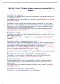 HESI A2 Critical Thinking Questions Latest Updates 2023 A  Grade