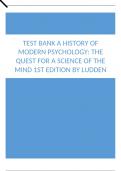 Test Bank A History of Modern Psychology The Quest for a Science of the Mind 1st Edition by Ludden.docx