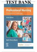 Test Bank for Professional Nursing: Concepts and Challenges 9th Edition by Beth Black, ISBN: 9780323551137 | Complete Guide A+