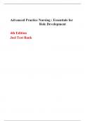 Test Bank : Advanced Practice Nursing: Essentials for Role Development, 4th Edition (Joel, 2018), Chapter 1-30