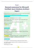 Renewal assessment for Microsoft Certified: Azure Solutions Architect Expert 