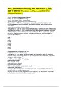 WGU&comma; Information Security and Assurance &lpar;C725&rpar;&comma; SET IV STUDY Questions and Answers &lpar;2022&sol;2023&rpar; &lpar;Verified Answers&rpar;