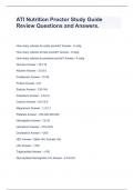 ATI Nutrition Proctor Study Guide Review Questions and Answers