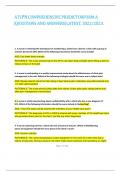  ATIPNCOMPREHENSIVEPREDICTORFORMA &vert;QUESTIONS ANDANSWERS&vert;LATEST&comma; 2022&sol;2023&period;