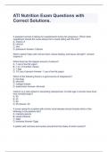 ATI Nutrition Exam Questions with Correct Solutions
