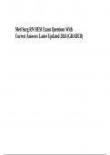 Med Surg RN HESI Exam Questions With Correct Answers Latest Updated 2024 &lpar;GRADED&rpar; 