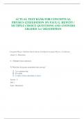  TEST BANK FOR CONCEPTUAL PHYSICS 12TH EDITION BY PAUL G&period; HEWITT &sol;  MUTIPLE CHOICE QUESTIONS AND ANSWERS  GRADED A&plus;&sol; 2024 EDITION