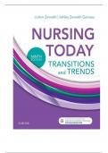TEST BANK FOR NURSING TODAY TRANSITION  AND TRENDS 9TH EDITION ZERWEKH/  ACTUAL TEST BANK QUESTIONS AND  ANSWERS /2024 EDITION GRADED A+