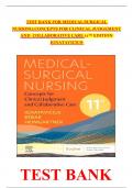 TEST BANK FOR MEDICAL SURGICAL NURSING:CONCEPTS FOR CLINICAL JUDGEMENT AND  COLLABORATIVE CARE 11TH EDITION IGNATAVICIUS
