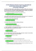 ATI RN PHAMACOLOGY Final Exam 2023&sol;2024 &vert;65 QUESTIONS WITH 100&percnt; CORRECT ANSWERS&lpar;VERIFIED&rpar;