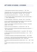 UFT IICRC 5/13/2020 - 5/15/2020 EXAM QUESTIONS AND ANSWERS 