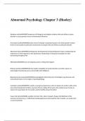 Abnormal Psychology Chapter 3 (Hooley) Verified Questions and Answers 2024