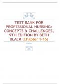 Professional Nursing: Concepts & Challenges, 9th Edition Test Bank