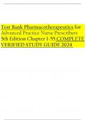  Test Bank Pharmacotherapeutics for Advanced Practice Nurse Prescribers 5th Edition Chapter 1-55 COMPLETE VERIFIED STUDY GUIDE 2024 