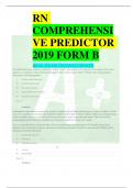 RN COMPREHENSI VE PREDICTOR 2019 FORM B                                  REAL EXAM 2023/2024 UPDATE 