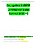 Georgettes LMR Georgette PMHNP Certification Exam Review 2023-2024 V2 Questions and Correct Answers Guaranteed A+