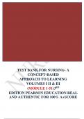 TEST BANK FOR NURSING- A CONCEPT-BASED APPROACH TO LEARNING VOLUMES I II & III (MODULE 1-51)3RD EDITION PEARSON EDUCATION REAL AND AUTHENTIC FOR 100% A+SCORE