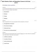 IDAHO STATUTES&comma; RULES&comma; AND REGULATIONS COMMON TO ALL LINES QUESTIONS WITH 100&percnt; CORRECT ANSWERS