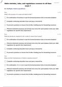 IDAHO STATUTES&comma; RULES&comma; AND REGULATIONS COMMON TO ALL LINES TEST 4 QUESTIONS WITH 100&percnt; CORRECT ANSWERS