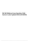 NR 509 Midterm Exam Questions With Answers Latest Updated 2024 (GRADED)
