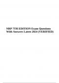 NRP 7TH EDITION Exam Questions With Answers Latest 2024 (VERIFIED)